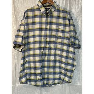 Twenty X Wrangler Plaid Button Up Short Sleeve Casual Shirt XXL